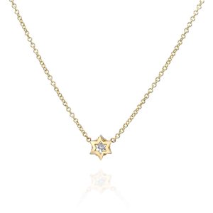 Solitaire diamond star of david